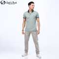 Gents Park Dark Green/Grey Color Plain Lining Design Half Sleeves Polo T-Shirt For Men | Polo Tshirt For Men. 