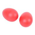 fasdaga 2 Pair Plastic Percussion Musical Egg Maracas Shakers Red. 