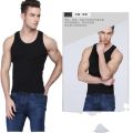 24 cotton men's vest summer hurdle sports underwear spring and Profesional autumn bottomless sleeveless white cotton undershirt wholesale. 