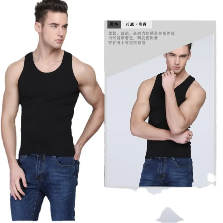 24%20cotton%20men's%20vest%20summer%20hurdle%20sports%20underwear%20spring%20and%20Profesional%20autumn%20bottomless%20sleeveless%20white%20cotton%20undershirt%20wholesale%20-%20Image%204