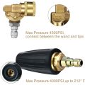 Pressure Washer Accessories Kit, Pressure Washer Rotating Turbo Nozzle 4000PSI , 1/4 Inch Quick Connect Pivoting Coupler. 