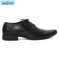 Signature Black Leather Shoes For Men With Lace (3703). 