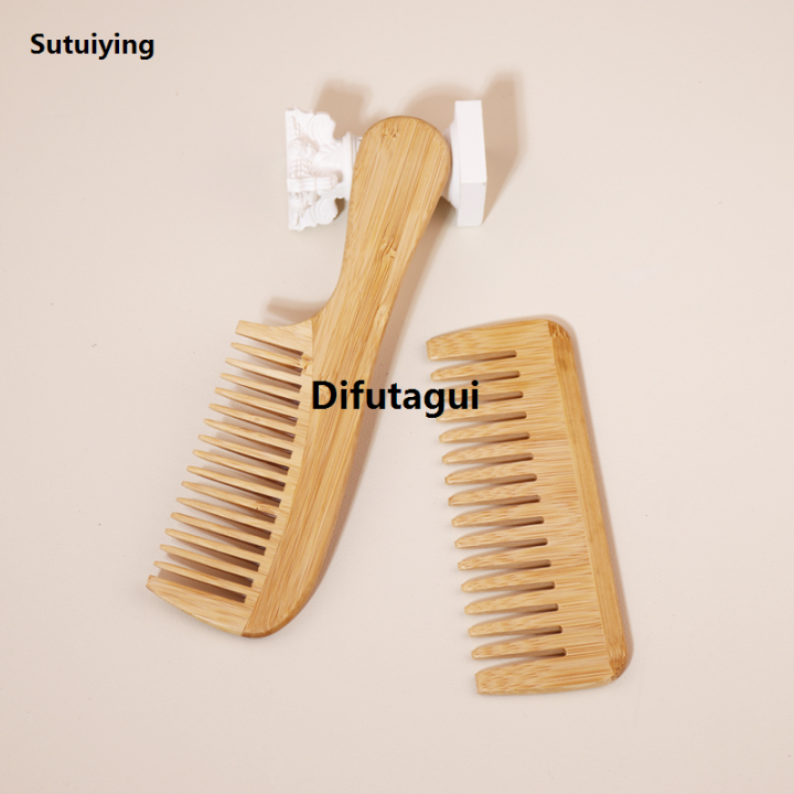Difutagui%202pcs%20Natural%20Bamboo%20Wooden%20Hair%20Comb%20Set%20Anti-Static%20For%202025%202025%20New%20Women%20Round%20Wide%20Tooth%20Wood%20Comb%20Hair%20Brush%20women%20-%20Image%202