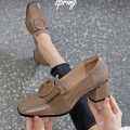 Prodigious Loafers Women Shoes Spring Chunk Heels Women Office Designer Comfort Slip-On Casual High Heels Footwear. 
