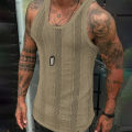 European and American New Men's Summer Thin Sleeveless Men's Vest White Mesh Hollow Sports Top SY0023. 