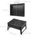 New Portable Charcoal BBQ Grill, Foldable Smoker Grill for Outdoor, Camping, Hiking, Picnics, Picnic Stove. 