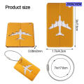 DISICHEN 【Must-Have Gadgets】 Reusable Metal Travel Luggage Tags Aluminium Suitcase Labels with Ropes Bag Tag Stainless Steel Loop Name ID Card for Suitcase. 