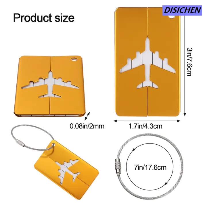 DISICHEN%20%E3%80%90Must-Have%20Gadgets%E3%80%91%20Reusable%20Metal%20Travel%20Luggage%20Tags%20Aluminium%20Suitcase%20Labels%20with%20Ropes%20Bag%20Tag%20Stainless%20Steel%20Loop%20Name%20ID%20Card%20for%20Suitcase%20-%20Image%206