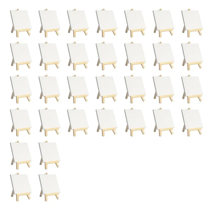 Mini Canvases with Easel Sets 32 Pack, Small Painting Canvas with Mini ...