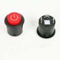 Round Push Button Kids Electric Car, E-Bike Starter On Off Power Switch Suitable for 6v and 12v 20A 10A/250V AC 20A/12V DC. 