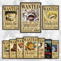 One Piece Anime Bounty Wanted Poster Of 10 Straw Hat Members (Premium Quality No Blurred Image) Luffy Straw Hat Pirate crew Wanted Poster Set. 