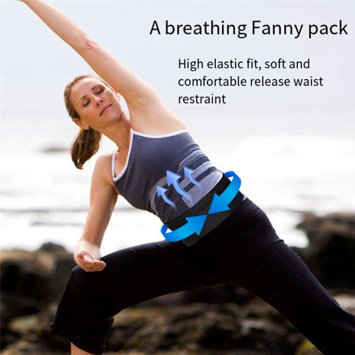 Unisex%20Running%20Belt%20Travel%20Money%20Belt%20Fashion%20Waist%20Packs%20Fanny%20Pack%20for%20Women%20Fits%20All%20Size%20Phone,%20Passport,%20and%20More%20Black%20-%20Image%204