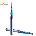 Dreanique 1pc Taper Ball Nose Engraving Bit 2 Flutes DLC Coated Milling Cutter Router Bits for Wood Metal 3D Carving End Mill. 
