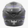 Steelbird SB Helmet In Black/White/Blue Color. 