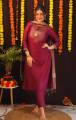 Women Cotton Blend Kurti Pant Dupatta Set Traditional Ethnic wear for Occasion Casual Festive Party Wedding. 