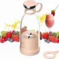 Personal Size Blender, Fresh Juice Portable Blender for Smoothies or Shakes, Personal Mixer, Portable Blender, Wireless USB Rechargeable Fruit Blender for Sports, Camping, Fitness. ((Pink). 