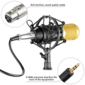 3-in-1 Podcasting Kit: Condenser Microphone, Headphones, Sound Card. 