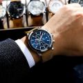 POEDAGAR brand fashionable luxury waterproof luminous chronograph date quartz men's watch. 