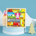 Transportation -Themed 3D Wooden Stacking Puzzle for Baby & Toddlers – Educational Jigsaw for Early Learning, Fine Motor Skills & Creative Play. 