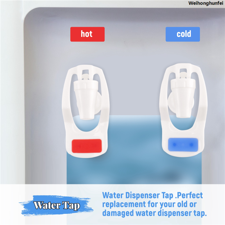 WeihonghunfeiHigh%20Quality%20Water%20Dispenser%20Replacement%20Push%20Type%20White%20Plastic%20Tap%20Faucet%202%20Pcs%20-%20Image%203