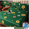 Queen Size Waterproof Fiber Quilted  Mattress Cover With Matching PIllow Cover Set  150cmX 200cm In Feet 5x7Ft. 