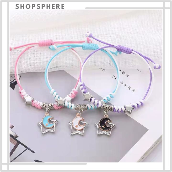 ShopSphere%203pc%20Lucky%20Charm%20Handmade%20Couple%20Trio%20Friendship%20Bracelet%20Moon/Bff/Sunflower%20Style%20for%20Friend%20Kids%20GirlFriends/lover%20Wax%20Rope%20Bracelet%20Fashion%20Accessories%20as%20Birthday%20Christmas%20gifts%20Mother's%20Day%20Gift%20-%20Image%206