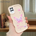 Hontinga for Samsung Galaxy A12 A12 5G M12 Back Cover Pink Butterfly Pattern Luxury Soft Silicone Macaron Wave Mobile Case. 