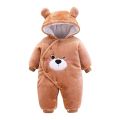Jumpsuit Cute Baby Fleece Long Hooded Warm Infant Sleeve Romper Cartoon Girls Boys. 
