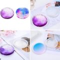 OUMERY 4 Pack Round Silicone Coaster Molds,Clear Epoxy Molds for Casting with Resin,Concrete,Cement and Polymer Clay. 