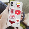 Artsy Home 25/50Pcs Valentine's Day Red Love Heart Shape Stickers for Laptops Scrapbook Journal Diary and Cellphone Cover. 