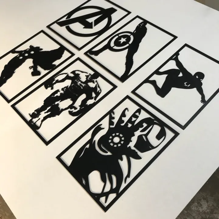 Marvel%20Superhero%20Avengers%20Collections%20Wooden%20Wall%20Decor%20Frames%206%20pc%20-%20Image%204