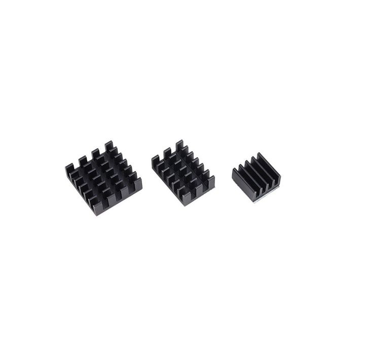 Official Raspberry Pi Black 3 in 1 Heat Sink Set Aluminum for Pi 4B