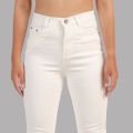 Nepster White High Rise Premium Stretchable Belly Jeans For Women. 