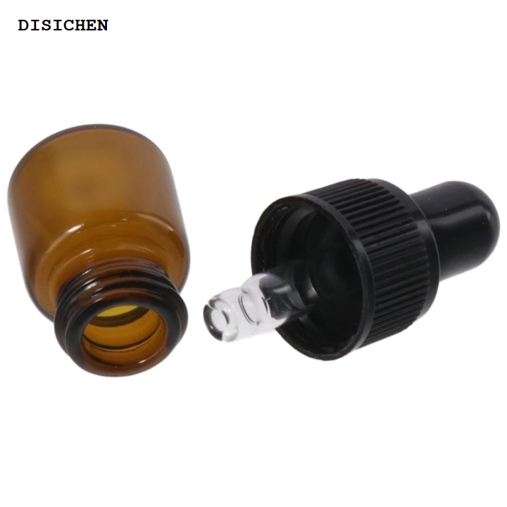 DISICHEN%20Portable%201/15Pcs%20Round%20Amber%20Glass%20Dropping%20Bottles%20Mini%20Brown%201ml%20Empty%20Sample%20Dropper%20Bottles%20Essential%20Oils%20-%20Image%203