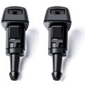 JOUYI 4Pcs Black Car Vehicle Tyre Tire Valve Stem Dust Cap Cover & 1set Washer Nozzle Wiper Nozzle for Ram. 