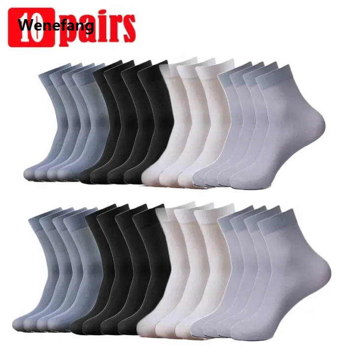 Wenefang%2020Pcs%20Breathable%20Long%20Socks%20Bamboo%20Fiber%20Socks%20Summer%20Thin%20Stripe%20Men%20Silk%20Sports%20Socks%20Antibacterial%20Black%20Business%20Men%20Sox%20-%20Image%206