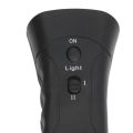 Safe Black Ultrasonic Dog Chaser ABS LED Flashlight Handheld Dog Repeller 2 Adjustable Intensity Levels Ultrasonic Portable Dog Trainer. 
