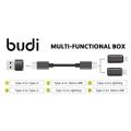 BUDI Multi-function Smart Adapter Portable Card Storage Data Cable USB Box Universal Card Reader for iPhone Samsung Accessories. 