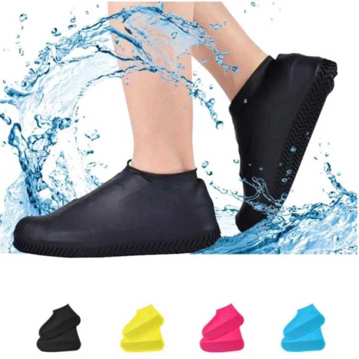 Non-Slip Silicone Rain Boot Shoe Cover Waterproof Reusable Foldable Overshoes With Excellent Elastic