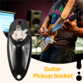 Black Boat Style 1/4inch Guitar Pickup Output Input Jack Plug Socket For Strat Guitar. 