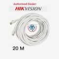 Hikvision CAT6 CCA UTP Network 0.565mm Cable 20M With RJ45 Fitted. 