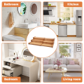 Kitchen Cabinet Organizer- Bamboo 3-Layer Adjustable Spice Rack. 