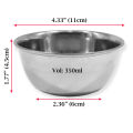 Stainless Steel Small Serving Bowl – 350ml Capacity (4.3" Diameter), Durable & Multipurpose Kitchen Bowl for Everyday Use. 