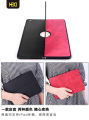 HDD iPad Case with Tri-Fold Stand Automatic Smart Flip Double-Sided Leather 2 Color Slim for iPad Pro 9.7(2018) Black And Red Color. 