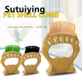 Sutuiying Pet Cat Comb Massage Brush Shell Shaped Handle Pet Grooming Massage Tool To Remove Loose Hairs For Cats Cleaning Accessories. 