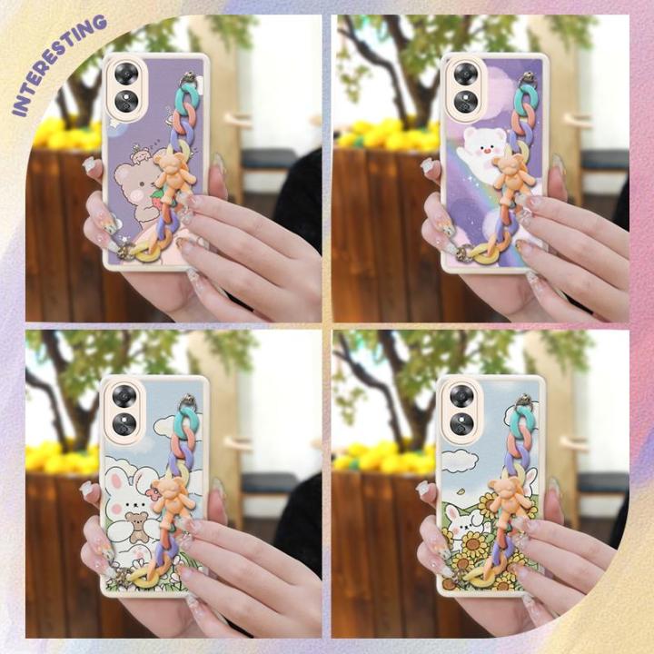 Waterproof Skin feel silicone Phone Case For OPPO A17/A17K Skin-friendly feel soft case Phone lens protection cute