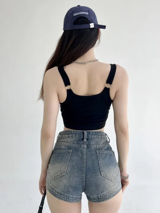 Korean%20Chic%20Letter%20Print%20Short%20Design%20Light%20Padded%20Tank%20Top%20Camisole%20-%20Image%205