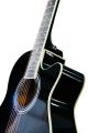 Mantra Karma 40" 3-Band Equalizer and Tuner Guitar with, Bag, Capo, Pick, String, Strap - Black - Musical Instruments. 
