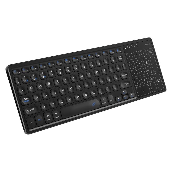 Wireless Dual ode Keyboard 2.4G/BT Wireless Connection Ergonomic Design with Touchpad Wide Compatibility