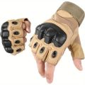 Military Tactical Bike Gloves Hard Knuckle Half Finger Gloves For Outdoor Cycling. 